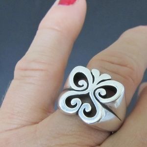 James Avery Pierced Spring Butterfly ring